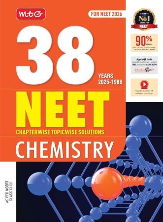 MTG 38 Years NEET Previous Year Solved Question Papers Chemistry PYQs Chapterwise Topicwise Solutions For 2025-2026 Exam | Get Free access of Video Solutions & Smart Book