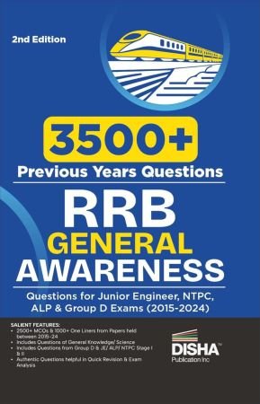 Disha 3500+ Previous Years RRB General Awareness Questions for Junior Engineer, NTPC, ALP & Group D Exams (2015-2024) 2nd Edition Paperback – 5 October 2024