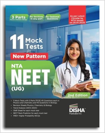 11 Mock Test for New Pattern NTA NEET (UG) | Physics, Chemistry, Biology New Syllabus Test Series 2 Edition | 100% Solutions | OMR Sheets | Rank Predictor [Paperback] Disha Experts
