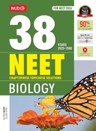 MTG 38 Years NEET Previous Year Solved Question Papers Biology PYQs Chapterwise Topicwise Solutions For 2025-2026 Exam | Get Free access of Video Solutions & Smart Book Paperback – 25 April 2025